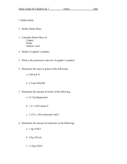 Empirical and Molecular Formulas Worksheet 1 1. The percentage