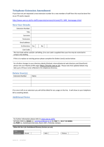 Telephone Directory Amendment Form (Word format)