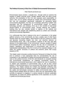 The Political Economy of the Firm in Global Environmental
