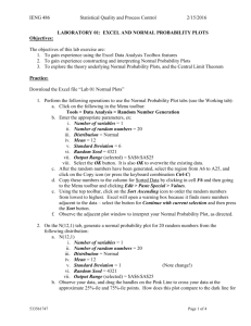 Lab01: Normal Probability Plots