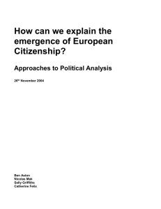 How Can We Explain the Emergence of an EU Citizenship?