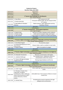 Symposium Program Day One: Friday, July 3 2015 08:30