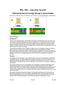 Monitoring thermal energy storage in groundwater