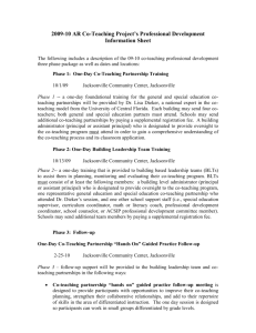 Co-Teaching 2009-10 Info Sheet - Arkansas Department of Education