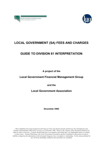 Fees and Charges - Local Government Association of South Australia