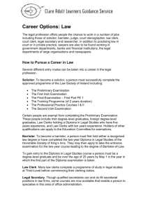 Career Options: Law - Clare Adult Guidance Service