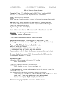 Ch. 6: Water & Ocean Structure Lecture Notes Page