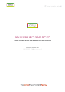 KS3 science curriculum comparison