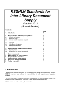 KSSHLN Standards for