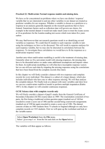 Multivariate Normal response models and missing data.