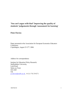 Developing the argument: improving the quality of - AEEE