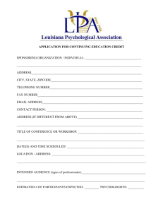 LPA Continuing Education Approval Form