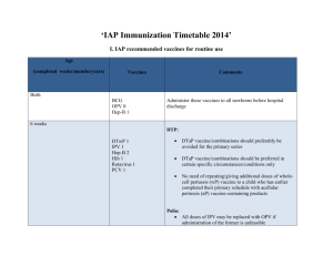 IAP Immunization Timetable 2014