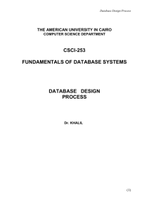 database concepts - Computer Science and Engineering Department