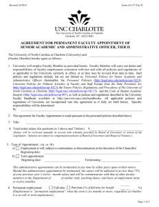 Faculty SAAO Tier II Agreement (AA-37 - Tier II)