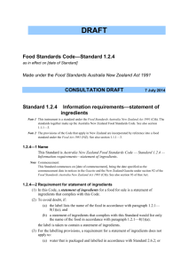 word 38kb - Food Standards Australia New Zealand