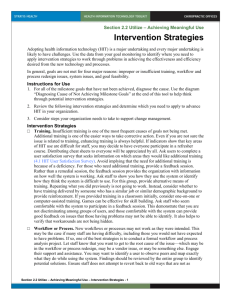 4.1 Intervention Strategies