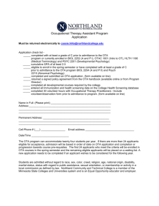 OTA program application - Northland Community & Technical College