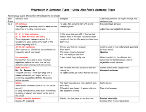 Progression in Sentence Types - Fiction
