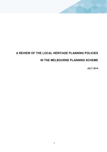 Review of local heritage policies in the Melbourne Planning Scheme