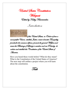 The United States Constitution Webquest - Klaverweiden