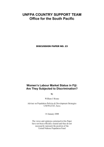 23. Women`s Labour Market Status in Fiji