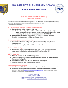 Minutes – General Membership Meeting