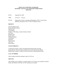 DATE: September 20, 2007 - Maryland Department of Labor