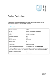 Further Particulars HRG158