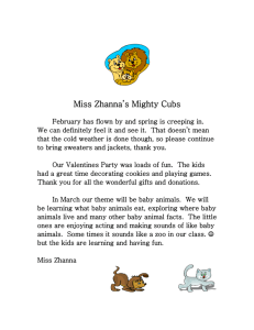 Miss Zhanna`s Mighty Cubs
