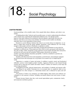 Social Psychology Lecture Guide