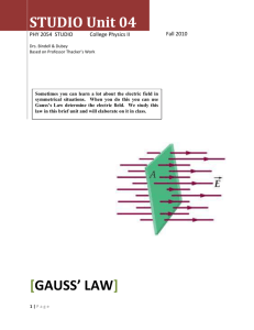 Gauss` Law - UCF Physics