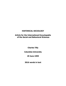 Historical Sociology - Social Sciences And Humanities