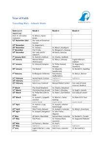 Travelling Mary – Schools` Route