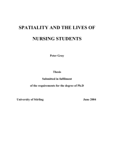 SPATIALITY AND THE LIVES OF NURSING STUDENTS