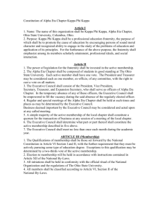 Constitution of Alpha Eta Chapter Kappa Phi Kappa