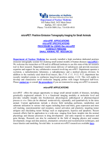 MicroPET imaging protocol for rodents