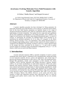 JavaGenes: Evolving Molecular Force Field Parameters