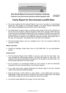 Yearly Report for Non-licensed Landfill Sites
