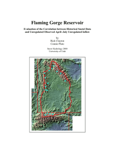 Flaming Gorge Reservoir - Civil & Environmental Engineering at the