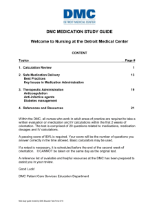 Dmc Medication Study Guide