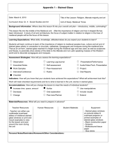 Medieval Stained Glass Lasson Plan - Gr 4
