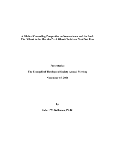 A Biblical Counseling Perspective on Neuroscience and the Soul: