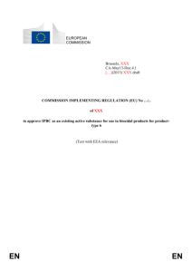 EN EN COMMISSION IMPLEMENTING REGULATION (EU) No