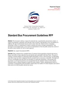 APTA Bus Procurement Guidelines 2011