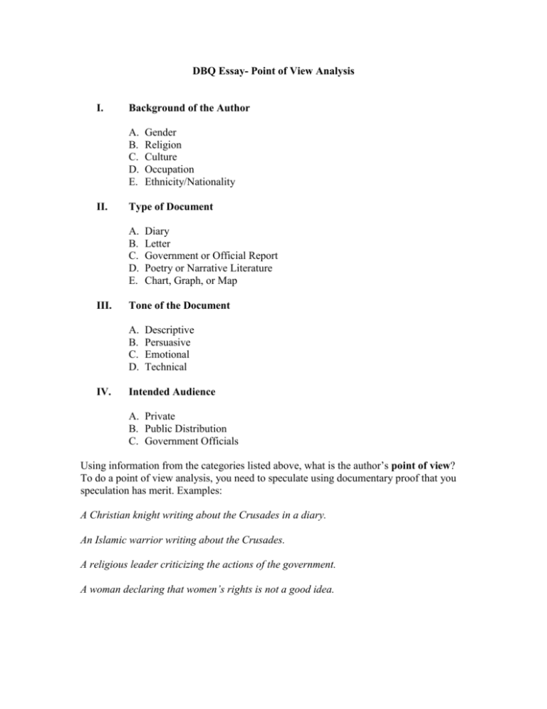 dbq-essay-point-of-view-analysis