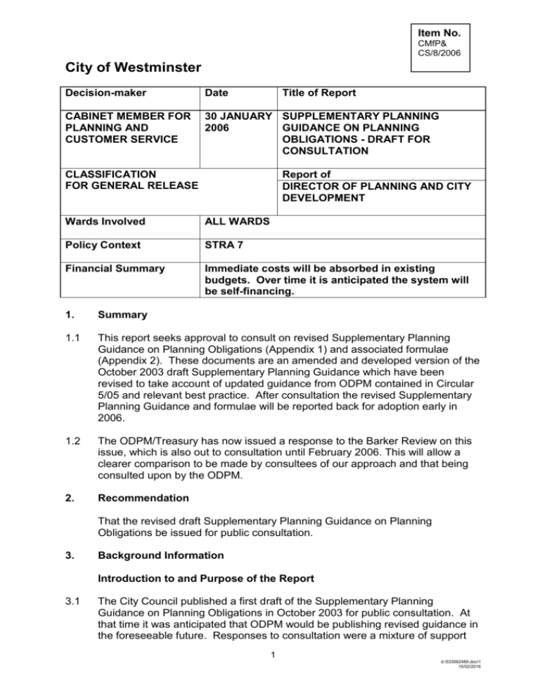 Cab Memb Report (S106)