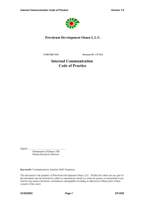 CP-162 - Internal Communication