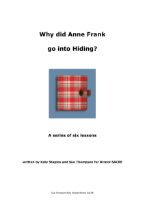 Why did Anne Frank