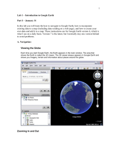 Lab 1 – Introduction to Google Earth